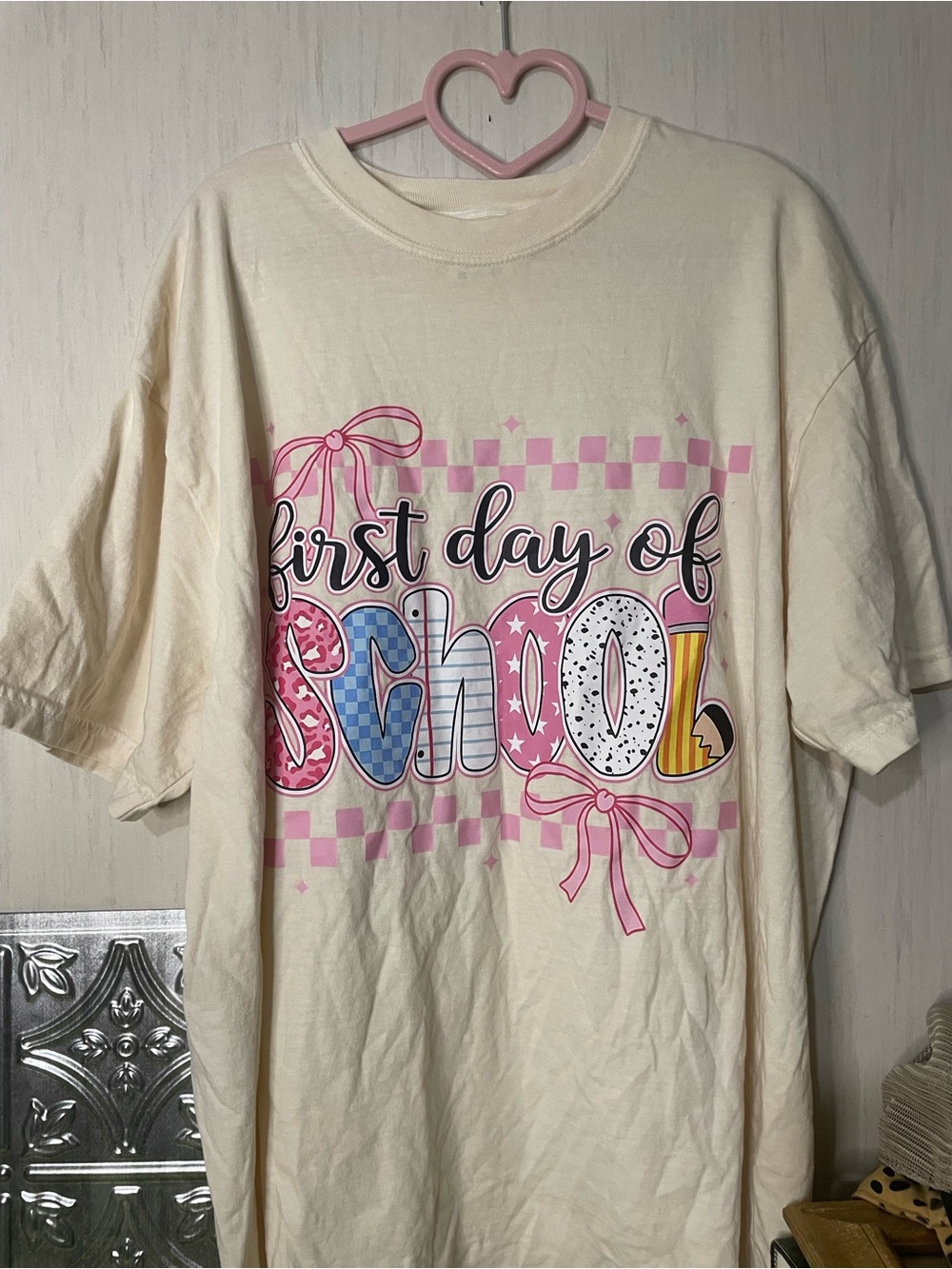 First Day of School Womens Graphic Tee XL
